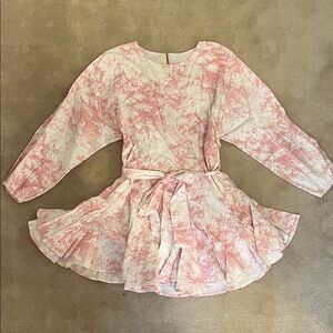 Pink and White Floral Dress